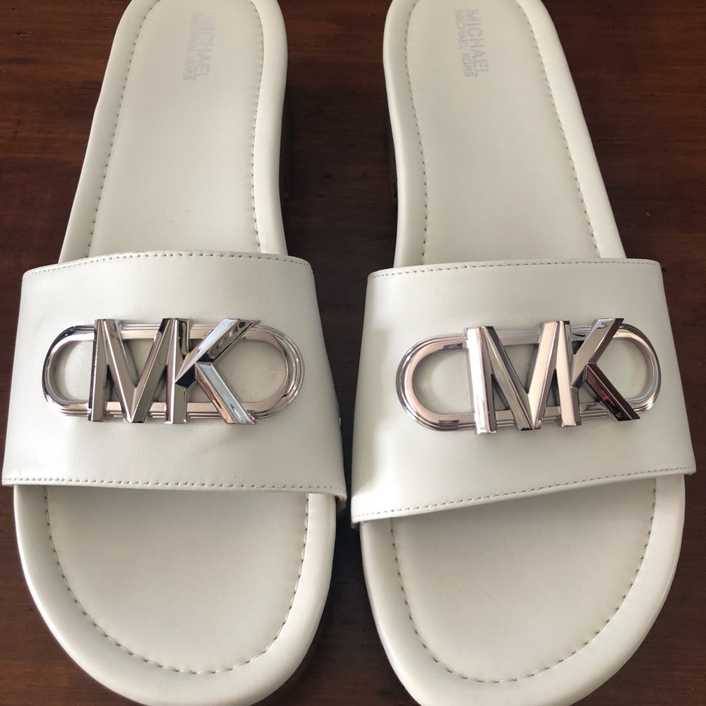 Michael Kors White Clogs